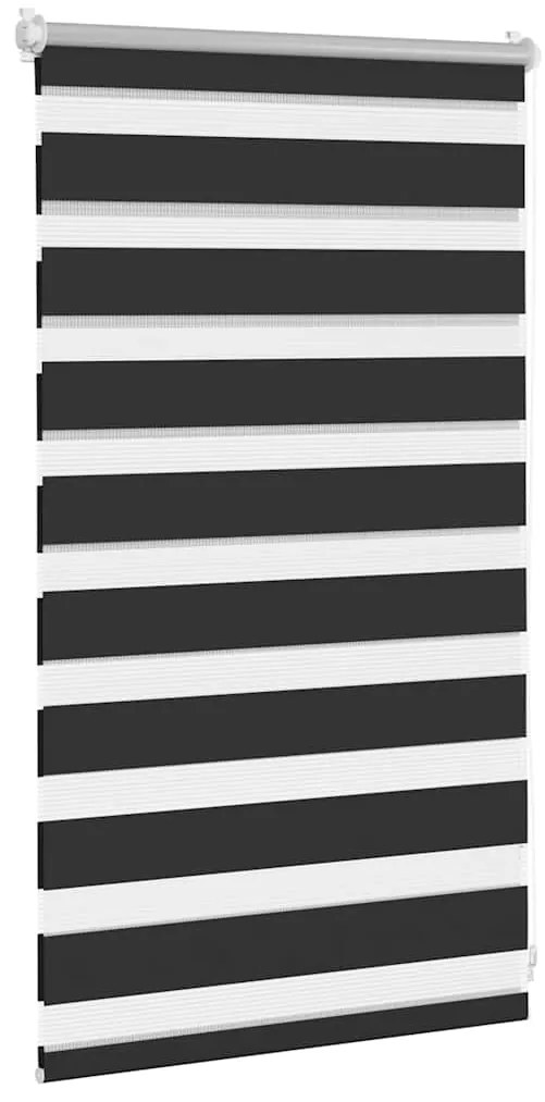 Estore de rolo 50 x 100 cm, linhas de zebra / Preto