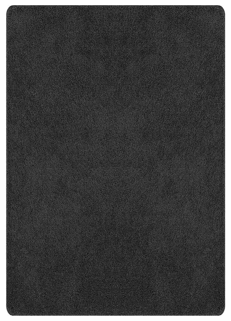 Tapete Shaggy vidaXL com Base de Látex Cinza Escuro 240x340 cm