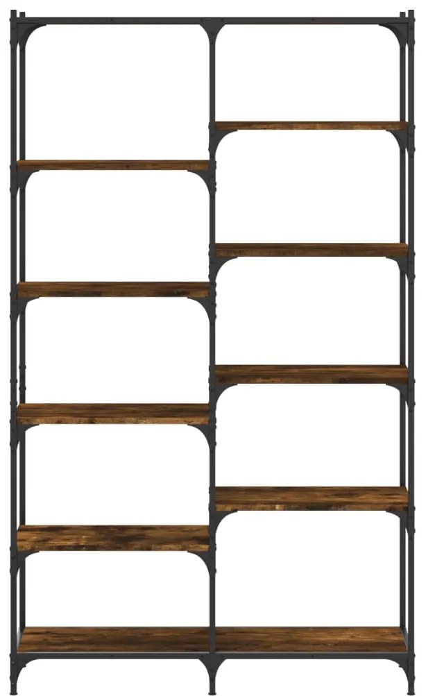 Estante 100x32x170 cm derivados madeira/ferro carvalho fumado