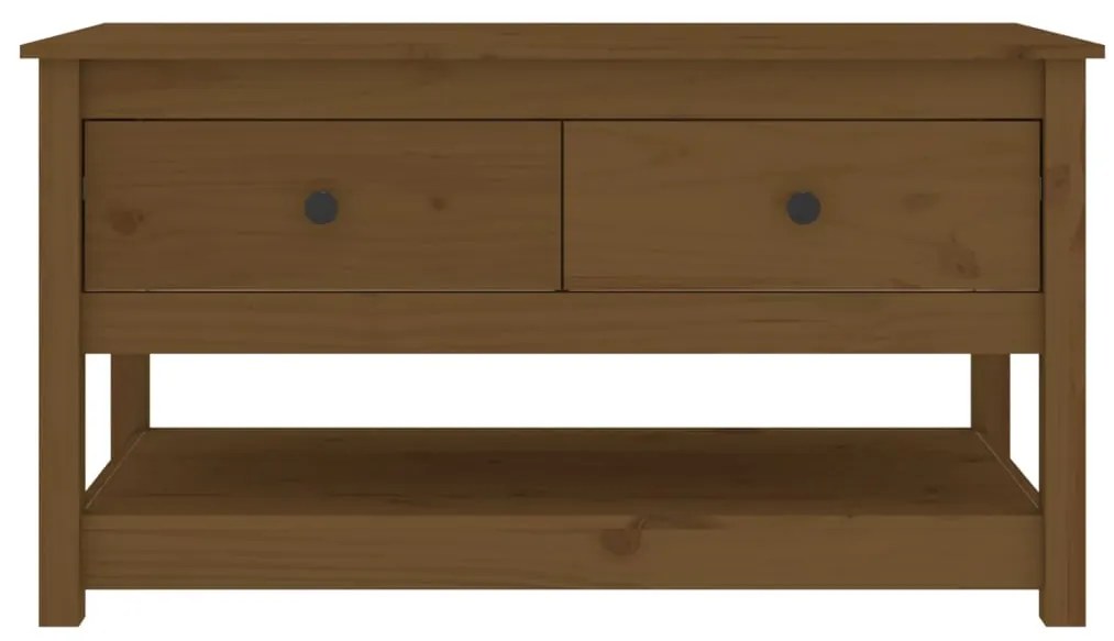 Mesa de centro 102x49x55 cm pinho maciço castanho mel