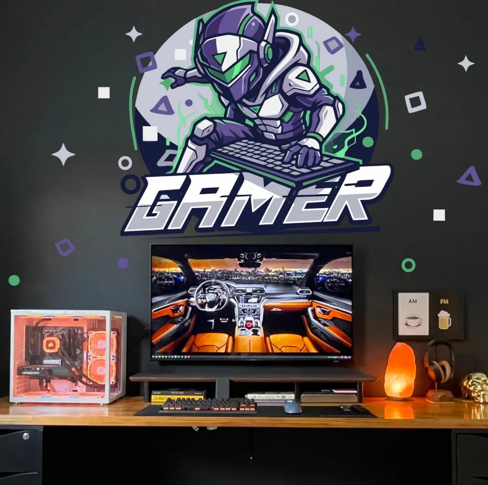 Autocolante de parede para adolescentes – Mega GAMER