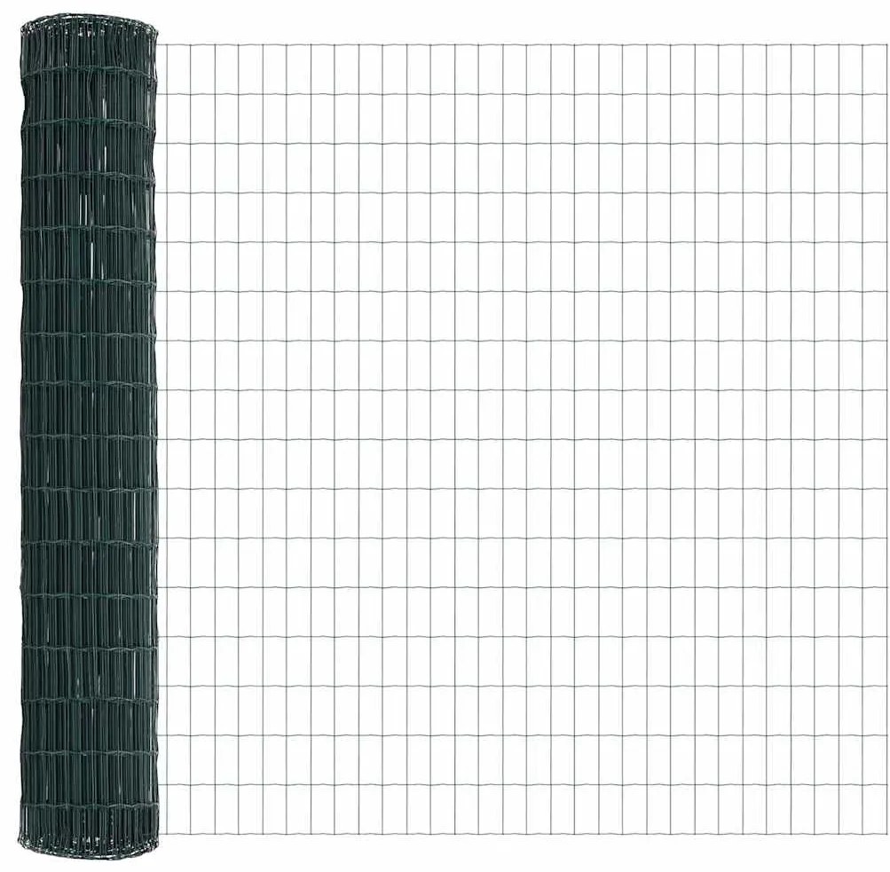 Cerca Euro com 13 postes, 1,2 x 25m, em aço galvanizado