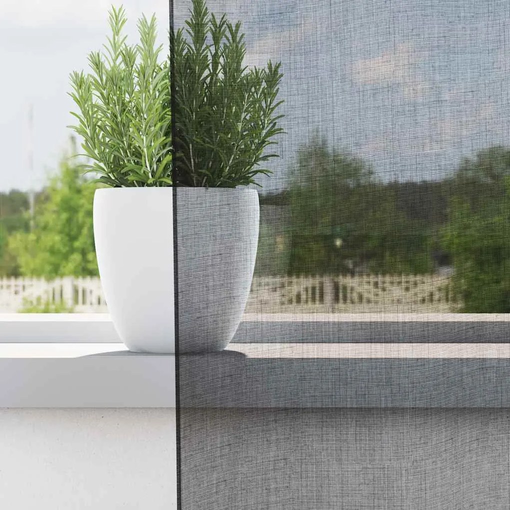 Cortinas de voile com ilhós 2 pcs preto 140x225 cm