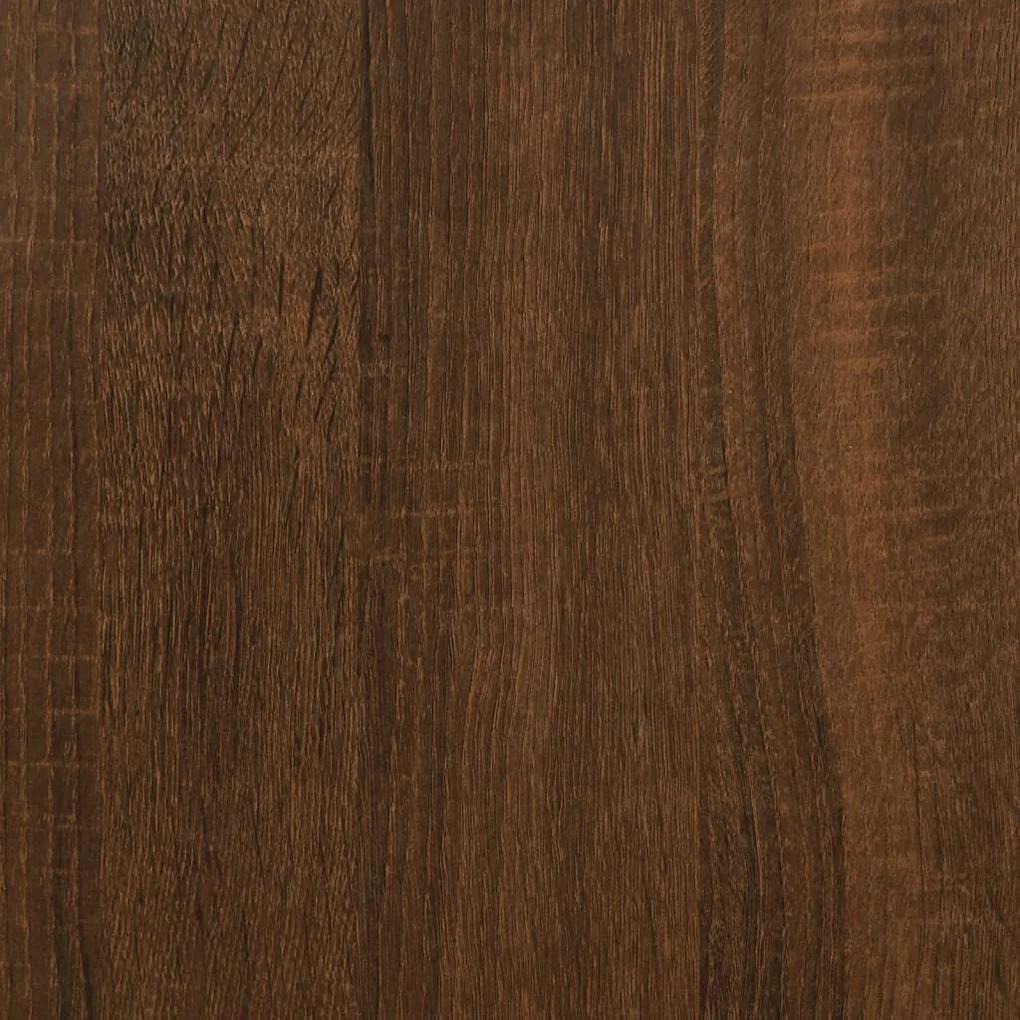 Secretária 139x139x75 cm derivados de madeira carvalho castanho