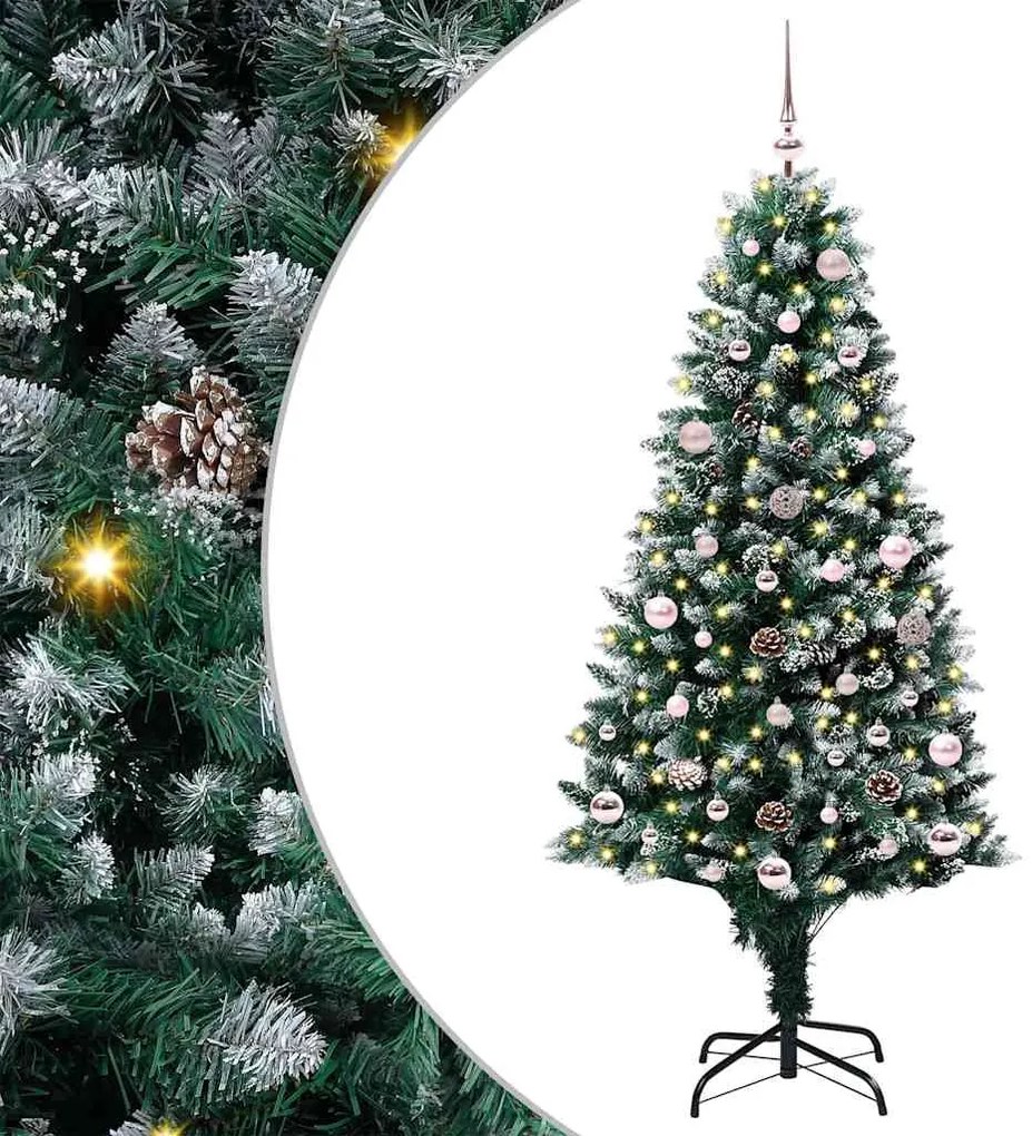 vidaXL Árvore de Natal Artificial Verde 150 cm PVC, Aço e Plástico
