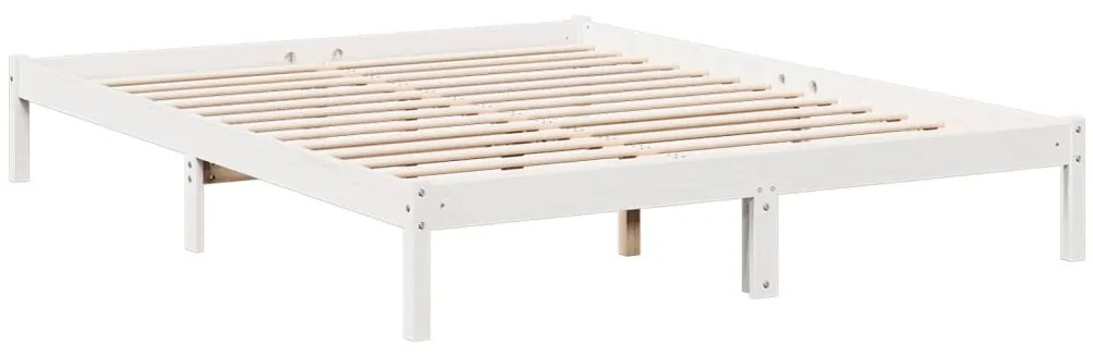 Cama extra longa sem colchão 160x210 cm pinho maciço branco