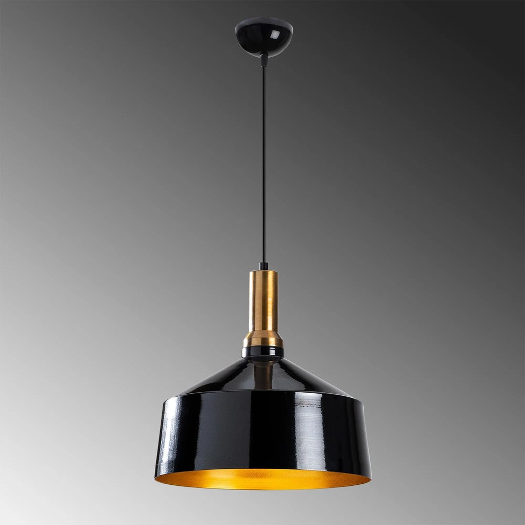 Candeeiro Suspenso Berceste – Preto – 35 x 35 cm