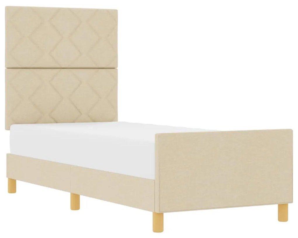 Cama vidaXL Creme 80x200 cm Tecido