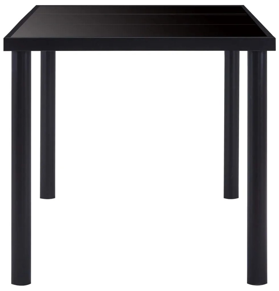 Mesa de jantar 200x100x75 cm vidro temperado preto