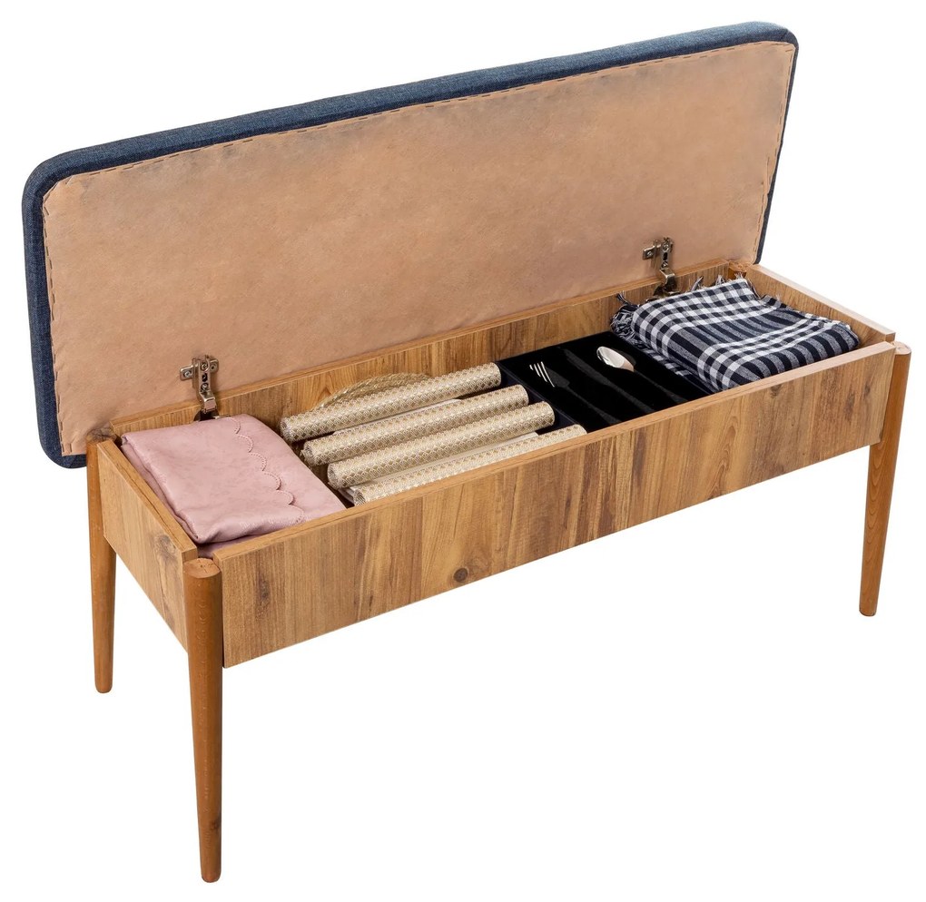 Banco Vina – Atlantic Pine Dark Blue – 110x85x40 cm