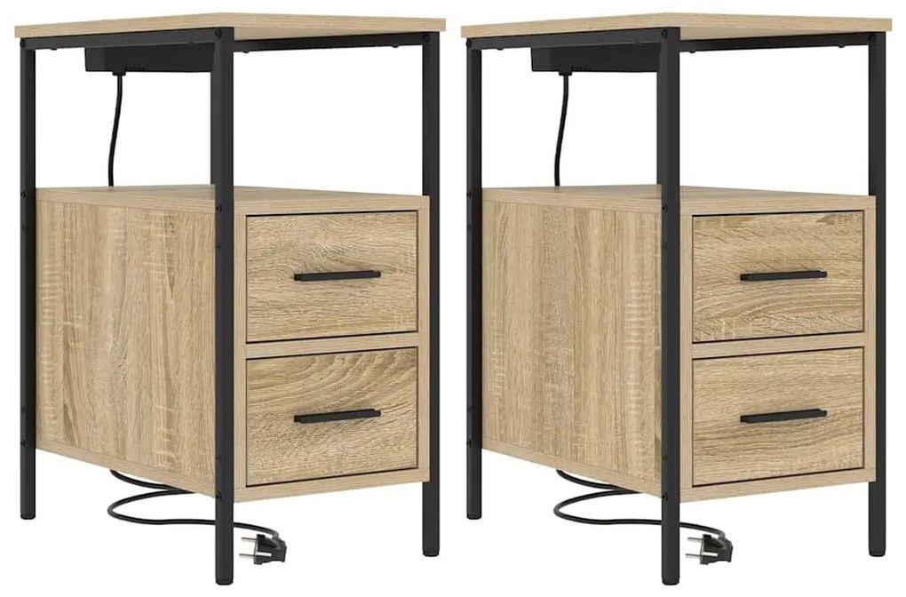 Armários de Canto 2 pcs Carvalho sonoma 30 x 48 x 61 cm