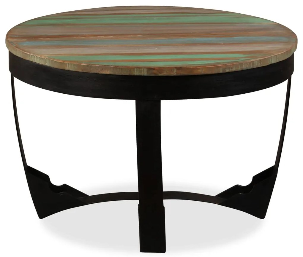 Mesa de centro madeira reciclada maciça 60x40 cm