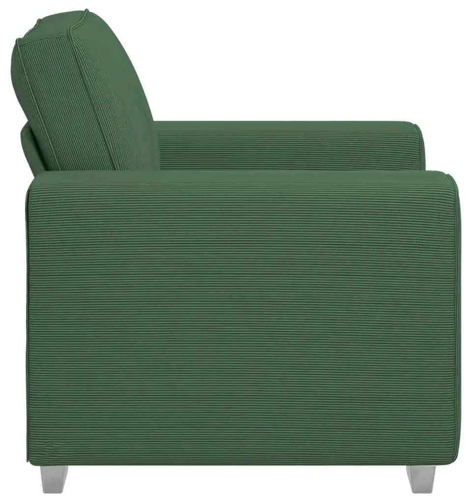 Poltrona 60 cm tecido corduroy verde selva