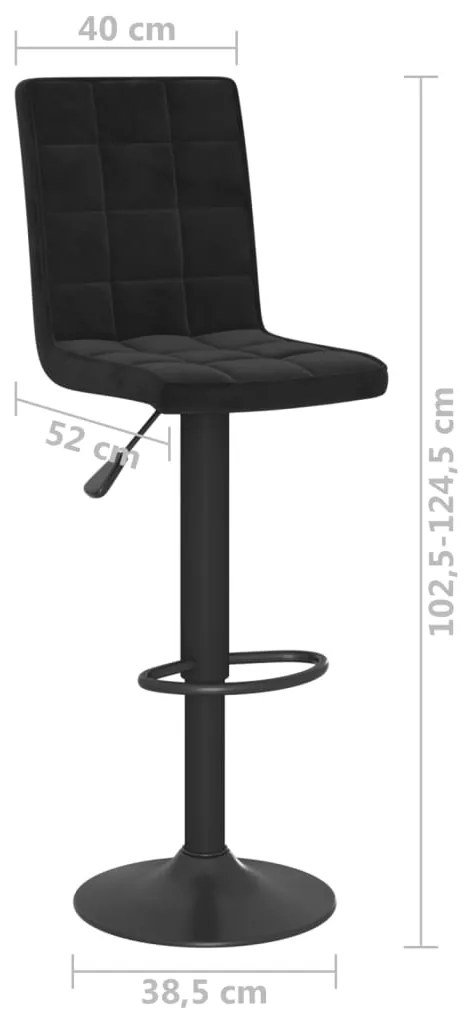 Bancos de bar 2 pcs veludo preto