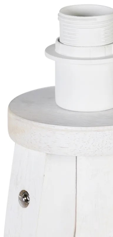 Candeeiro de pé rústico tripé branco - Tripod Classic