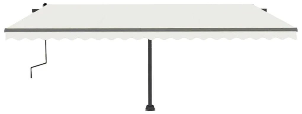 Toldo retrátil manual independente 500x300 cm cor creme