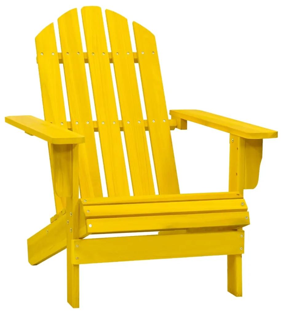 Cadeira Adirondack para jardim abeto maciço amarelo