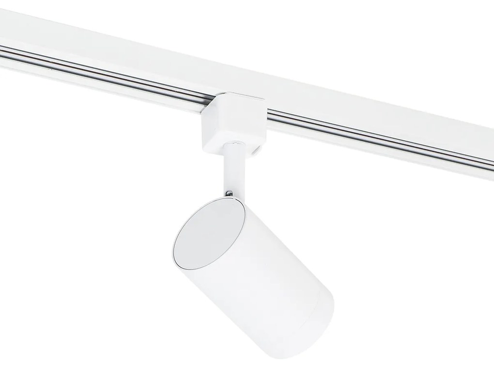 Sistema de trilhos moderno monofásico com 10 focos brancos - Jeana Moderno