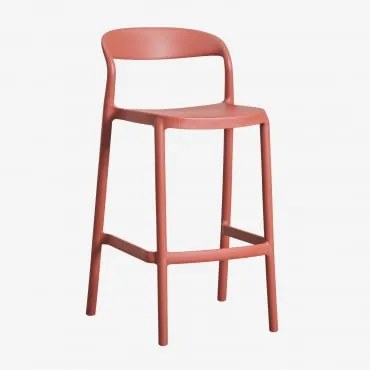 Pack De 4 Bancos Altos Empilháveis Em Polipropileno Brenza Terracota & ↑65 Cm - Sklum