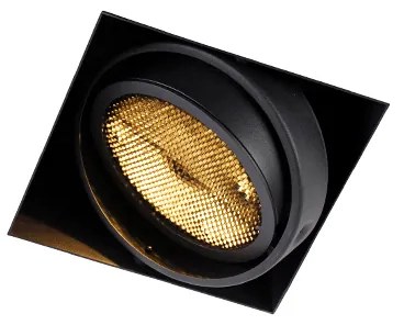 Foco embutido preto GU10 AR111 sem moldura - Oneon Honey Moderno