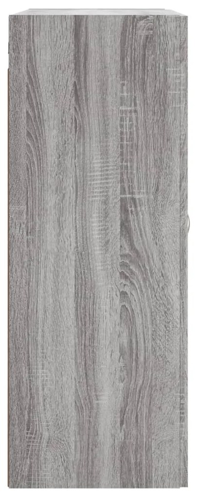 Armário de parede 69,5x34x90 cm deriv. madeira cinzento sonoma