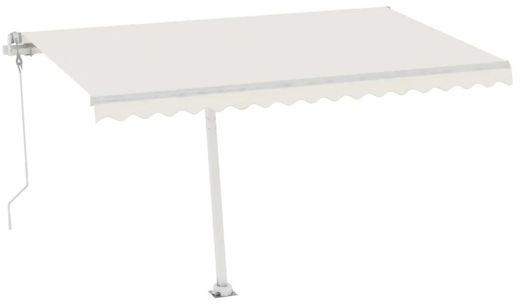 Toldo automático com LED e sensor de vento 450x350 cm cor creme