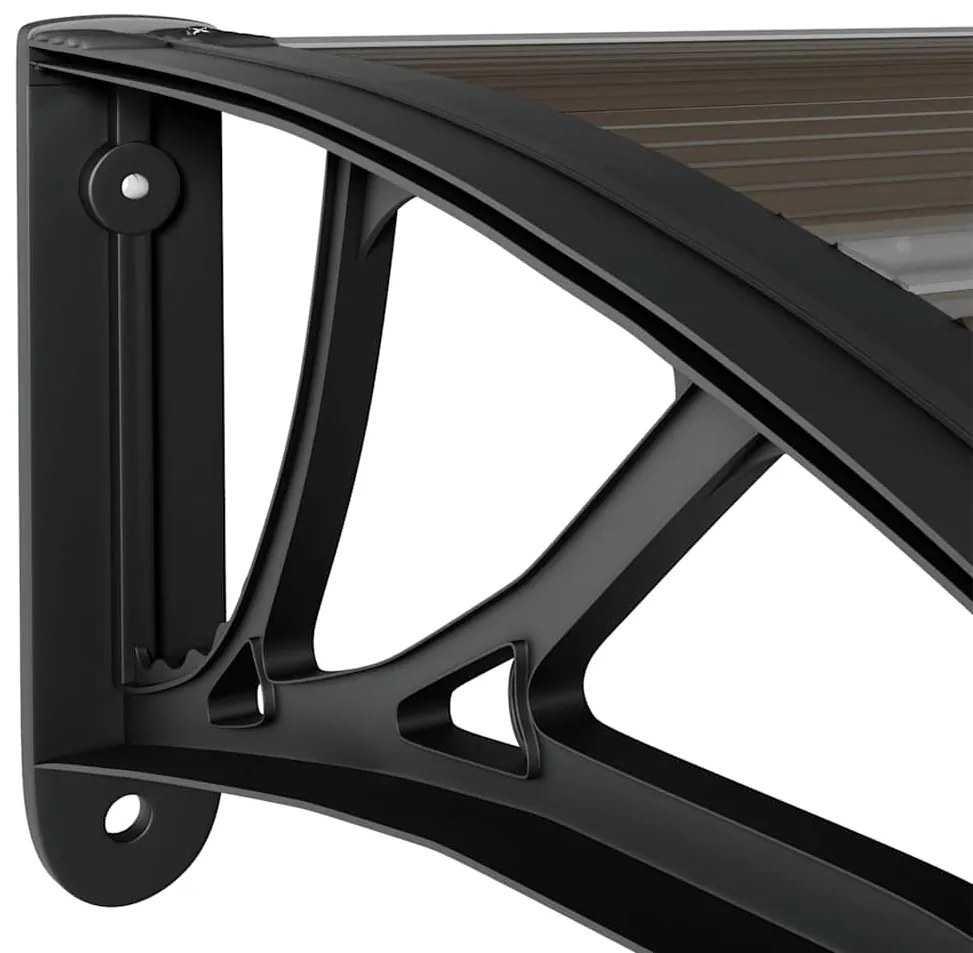 Toldo de porta 150x75 cm policarbonato preto