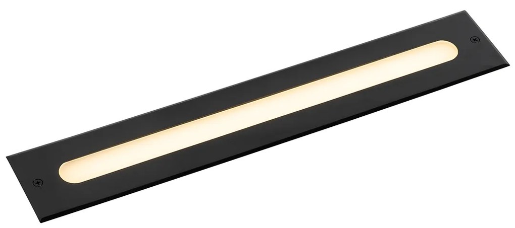 Foco de chão moderno preto 50 cm com LED IP65 - Eline Moderno