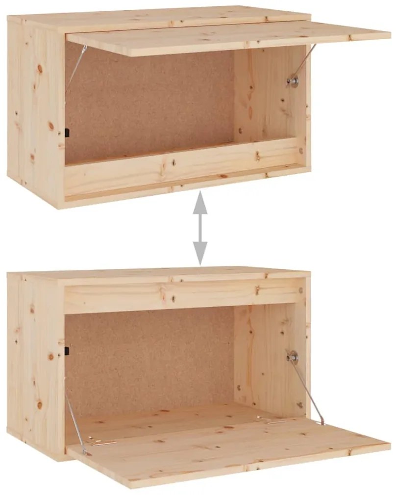 Conjunto de armário de TV 5 pcs madeira de pinho maciça