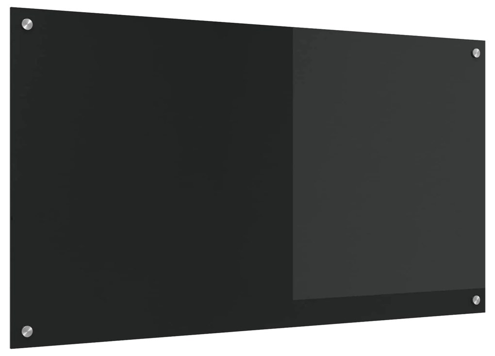 vidaXL Proteção de Cozinha Preto 110 x 60 cm vidro temperado