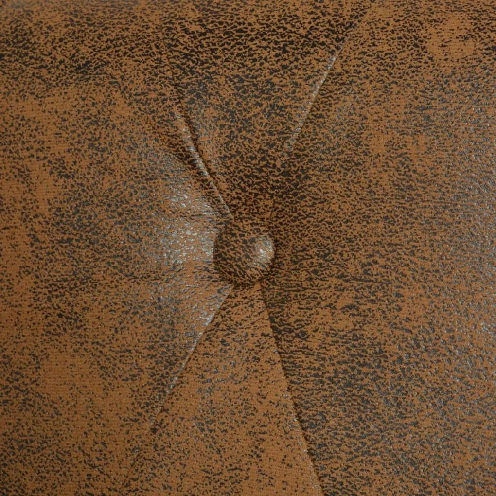 Conjunto de sofás de 2 + 3 lugares, Chesterfield, castanho