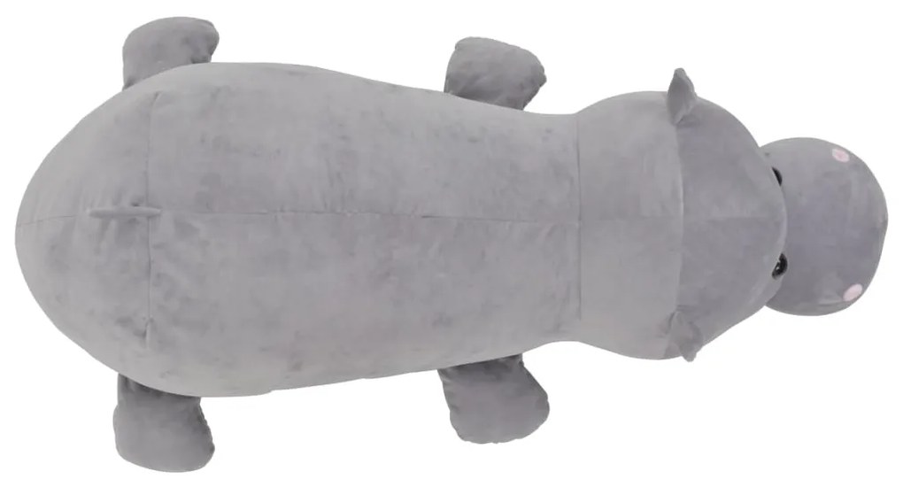 Hipopótamo de peluche cinzento