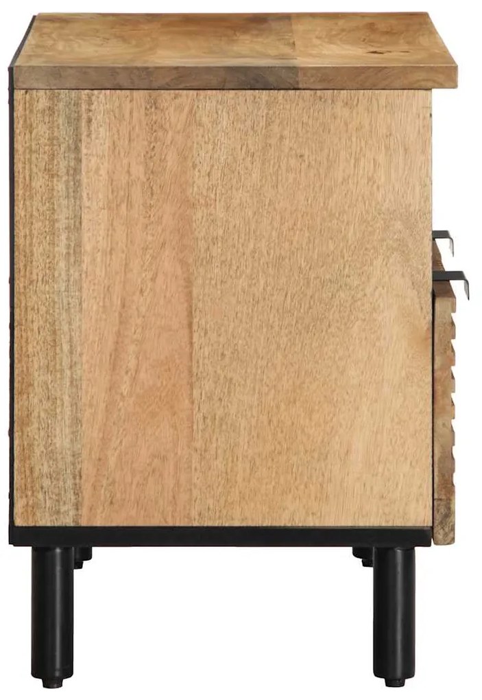 Móvel de TV 70x33x46 cm madeira de mangueira maciça castanho