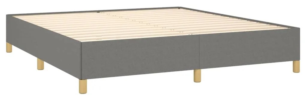 Estrutura de cama sem colchão 160x200 cm tecido cinzento-escuro