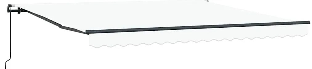 Toldo Retrátil Branco Branco 400 × 350 cm Poliéster e Metal