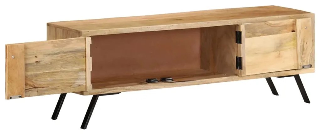 Móvel de TV 110x30x40 cm madeira de mangueira maciça
