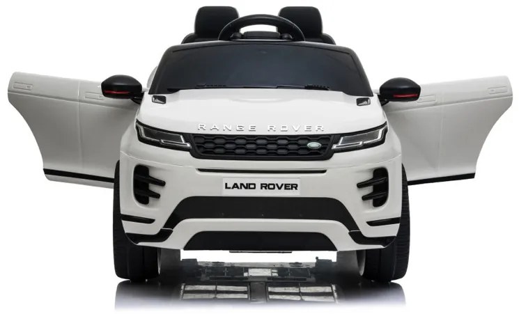Carro elétrico para crianças 12V Range Rover Evoque pneus borracha e assento pele sintetica Branco