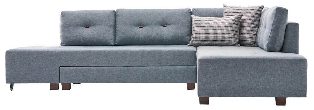 Sofá-Cama de Canto Manama – Azul Claro – 280 x 85 x 206 cm