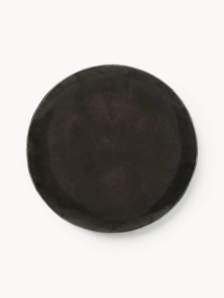 Pratos de jantar artesanais Nordic Coal, conjunto de 4