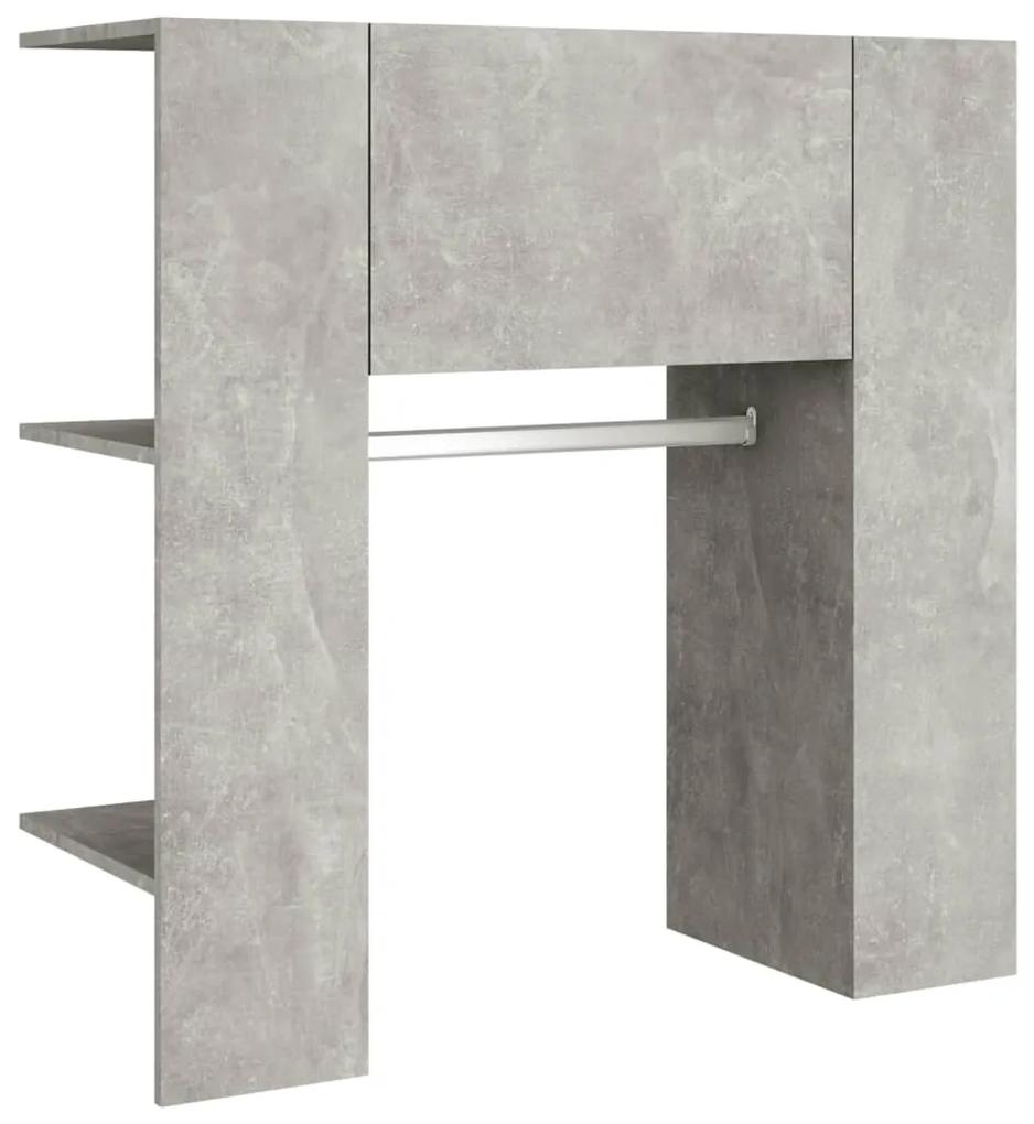 Armário de corredor 97,5x37x99 cm madeira proces. cinza cimento