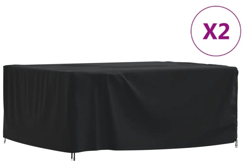 vidaXL Capas p/ mobília de jardim 2 pcs 200x165x80 cm 420D oxford