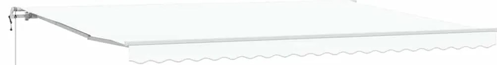 Toldo Retrátil Branco 500 × 300 cm Branco