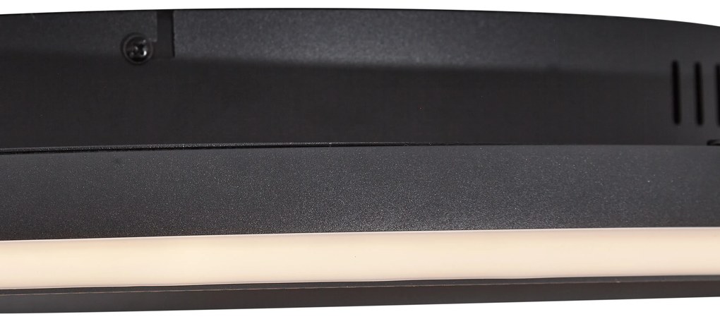 Plafon de design preto com branco incluindo LED com 3 níveis de dimerização - Xavi