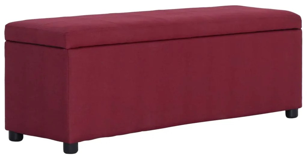 Banco c/ compart. de arrumação 116 cm poliéster vermelho tinto