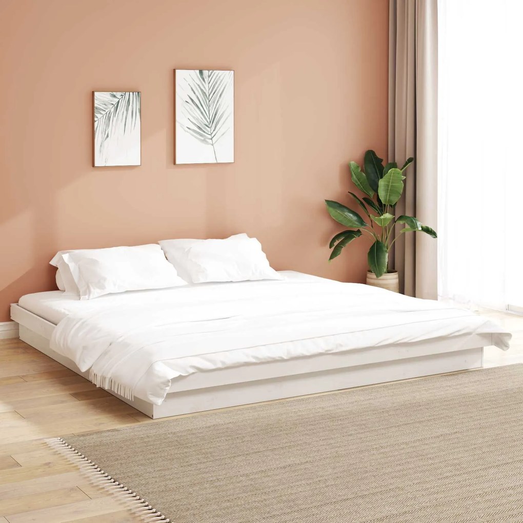 vidaXL Estrutura da Cama Branco 200 x 200 cm