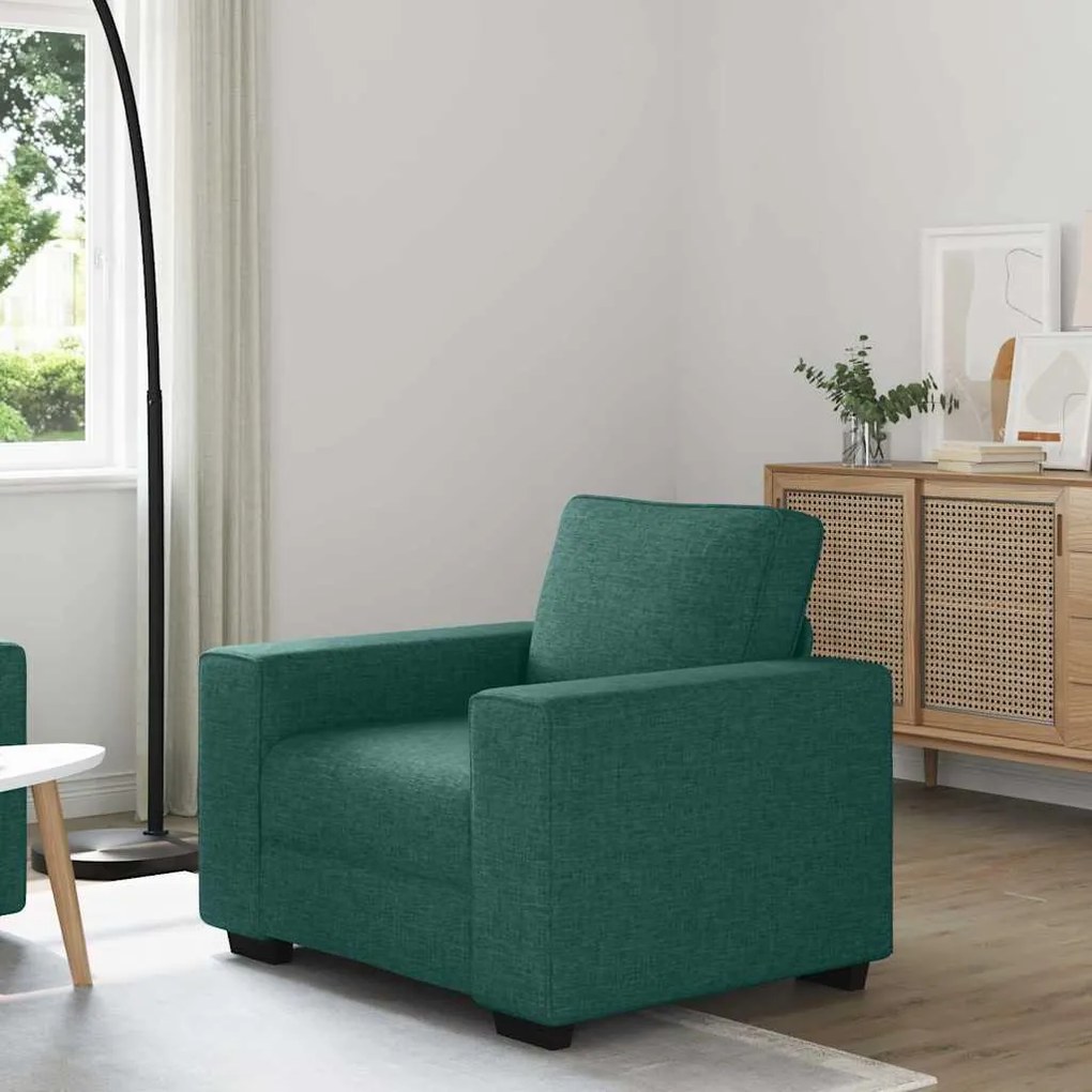 Poltrona 60 cm tecido verde-escuro