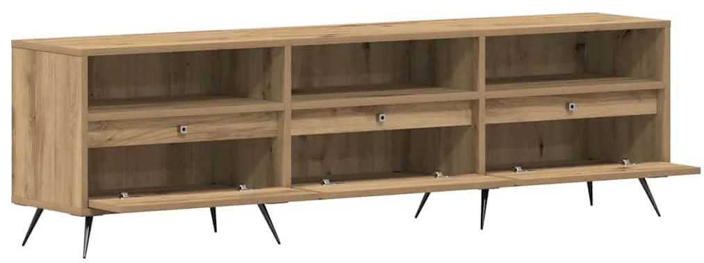 Cabide de TV Carvalho Artisan 150x30x44,5 cm Madeira de Engenharia