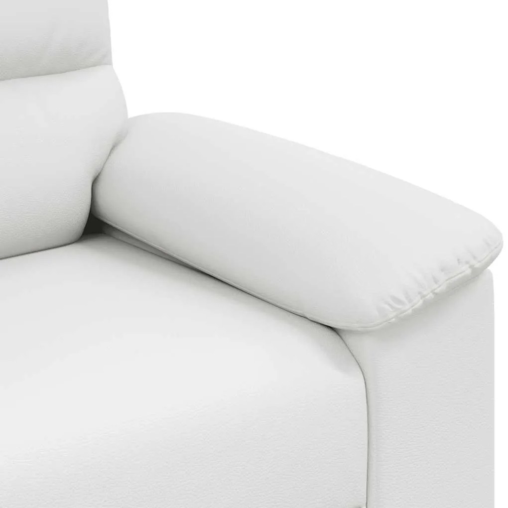 Poltrona 60 cm couro artificial branco