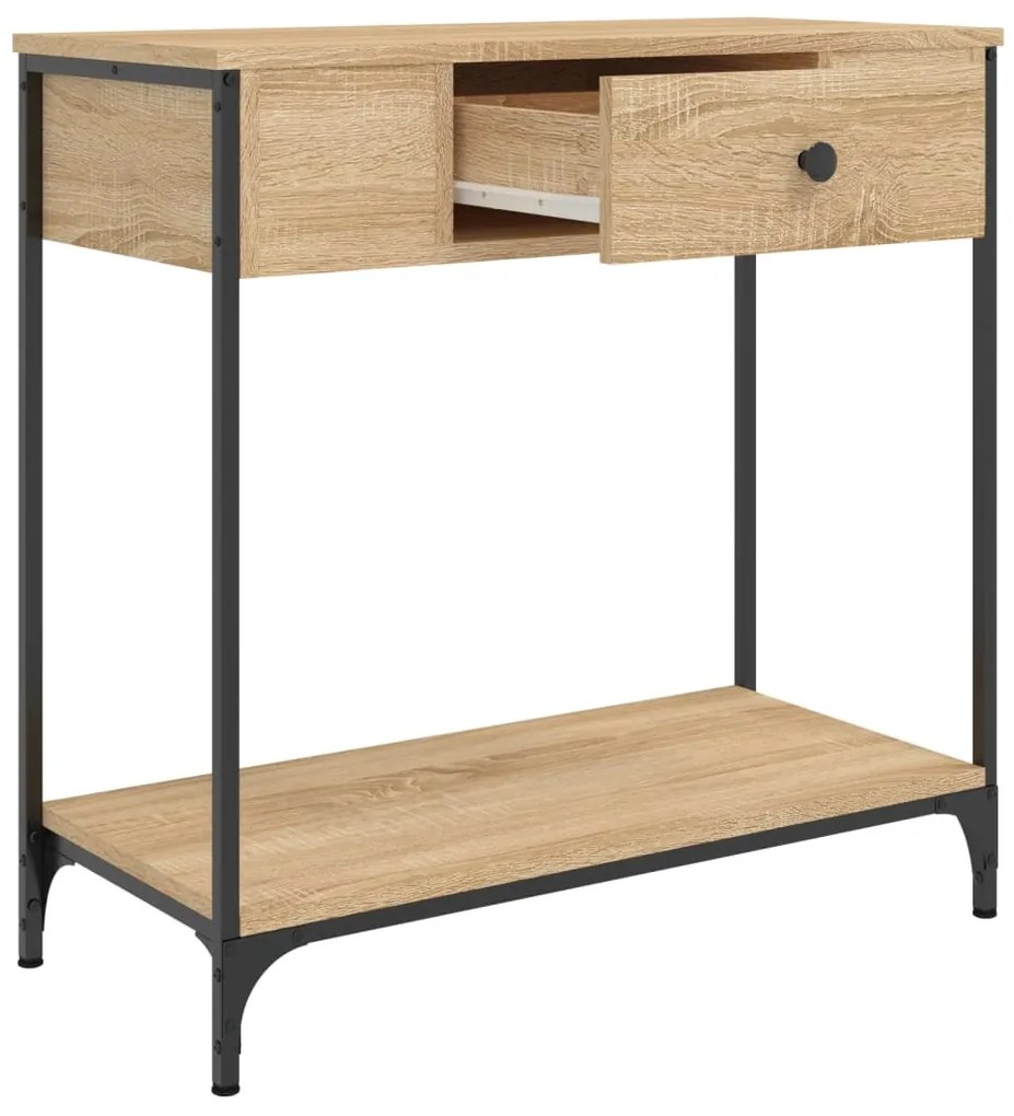 Mesa consola 75x34,5x75 cm derivados de madeira carvalho sonoma