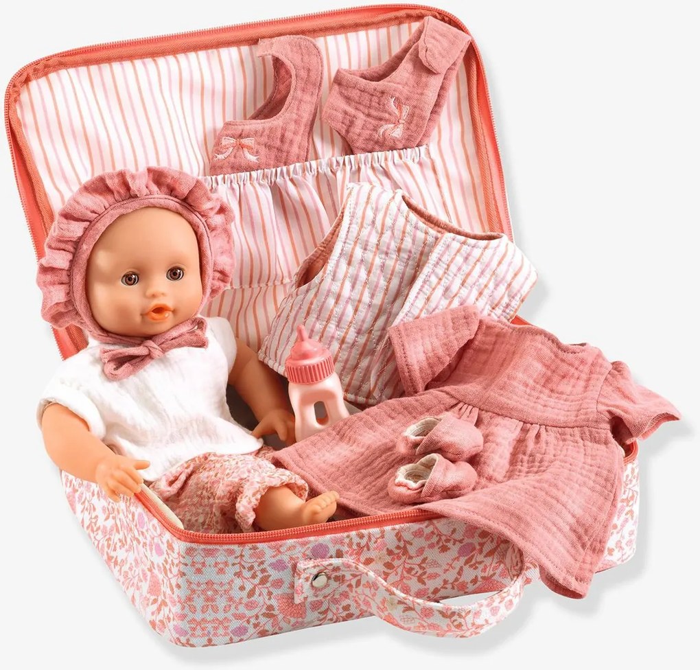 A mala da Vanille, boneca + acessórios, da DJECO rosa